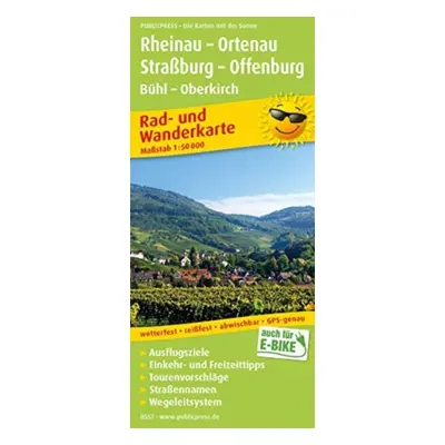 "Rheinau - Ortenau - Strasbourg - Offenburg, cycling and hiking map 1:50,000" - "" ("")(Sheet ma