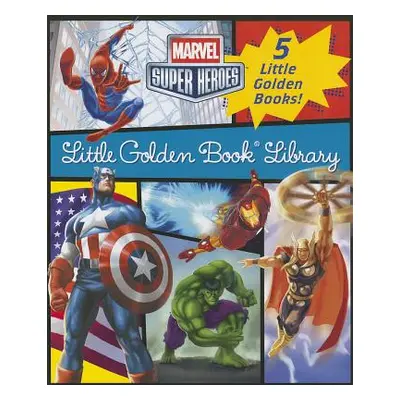 "Marvel Little Golden Book Library (Marvel Super Heroes): Spider-Man; Hulk; Iron Man; Captain Am