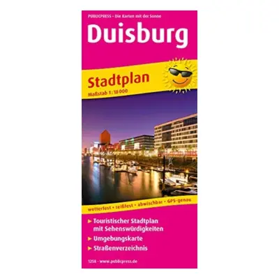 "Duisburg, city map 1:18,000" - "" ("")(Sheet map, folded)