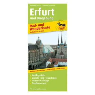 "Erfurt and surroundings, cycling and hiking map 1:50,000" - "" ("")(Sheet map, folded)