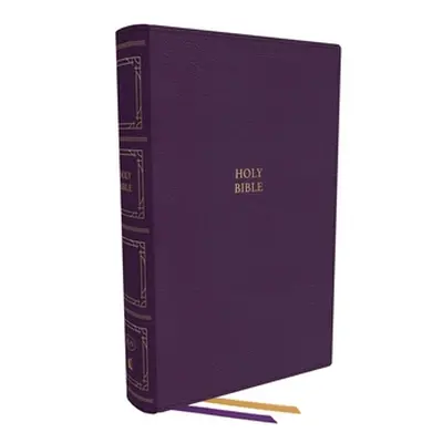 "Kjv, Paragraph-Style Large Print Thinline Bible, Leathersoft, Purple, Red Letter, Thumb Indexed