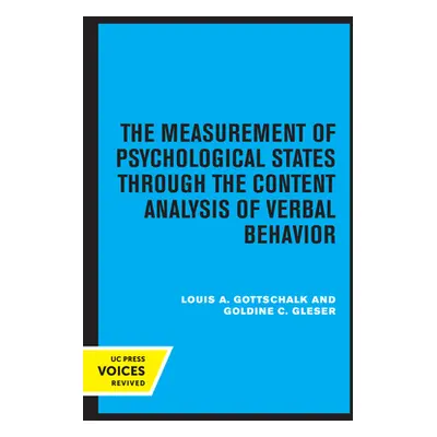 "The Measurement of Psychological States Through the Content Analysis of Verbal Behavior" - "" (