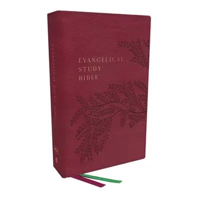 "Nkjv, Evangelical Study Bible, Leathersoft, Rose, Red Letter, Comfort Print: Christ-Centered. F