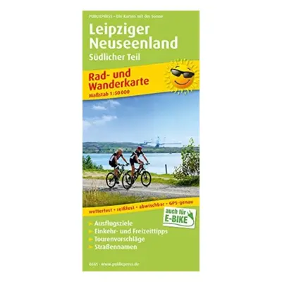 "Leipziger Neuseenland - southern part, cycling and hiking map 1:50,000" - "" ("")(Sheet map, fo