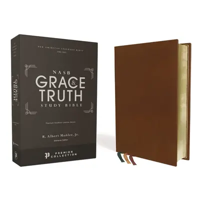 "Nasb, the Grace and Truth Study Bible, Premium Goatskin Leather, Brown, Premier Collection, Bla