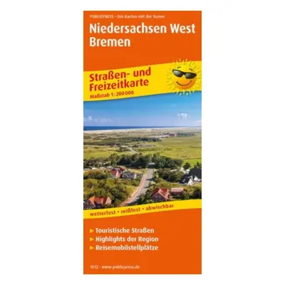 "Lower Saxony West - Bremen, road and leisure map 1:200,000" - "" ("")(Sheet map, folded)