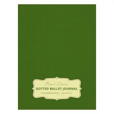 "Large 8.5 x 11 Dotted Bullet Journal (Moss Green #14) Hardcover - 245 Numbered Pages" - "" ("Bl