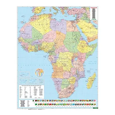 "Wall Map Magnetic Marker Board: Africa Political 1:8,000,000" - "" ("")(Sheet map, rolled)