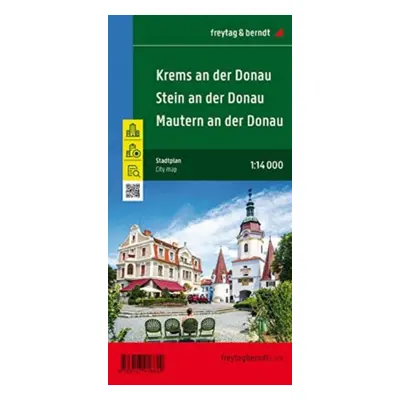 "Krems on the Danube with Stein and Mautern, city map 1:14,000" - "" ("")(Sheet map, folded)