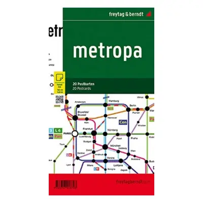 "Metropa - The European high-speed train network, 20 postcards" - "" ("")(Sheet map, folded)