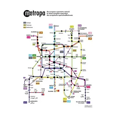 "Metropa - The European high-speed train network, poster, large format" - "" ("")(Sheet map, fol