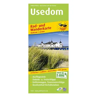 "Usedom, cycling and hiking map 1:60,000" - "" ("")(Sheet map, folded)