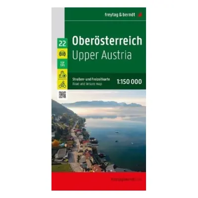 "Upper Austria, Road and Leisure Map 1:150.000," - "Top 10 Tips with Cycle Paths" ("")(Sheet map