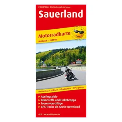 "Sauerland, motorcycle map 1:150,000" - "" ("")(Sheet map, folded)