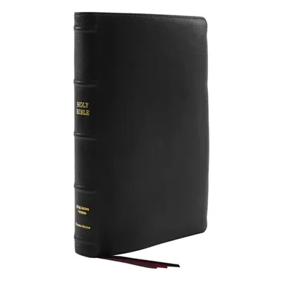 "Kjv, Thinline Bible, Large Print, Premium Goatskin Leather, Black, Premier Collection, Red Lett