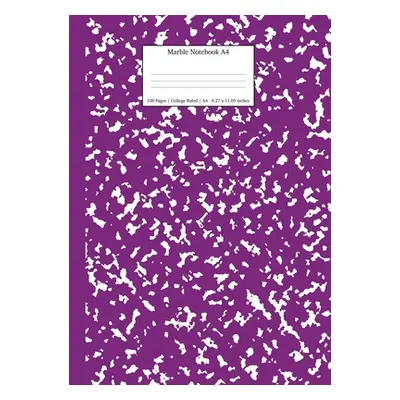 "Marble Notebook A4: Purple Marble College Ruled Journal" - "" ("Young Dreamers Press")(Paperbac