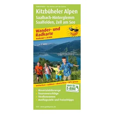 "Kitzbuhel Alps, Saalbach-Hinterglemm, hiking and cycling map 1:35,000" - "" ("")(Sheet map, fol