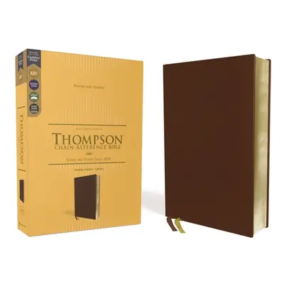 "Kjv, Thompson Chain-Reference Bible, Genuine Leather, Calfskin, Brown, Art Gilded Edges, Red Le