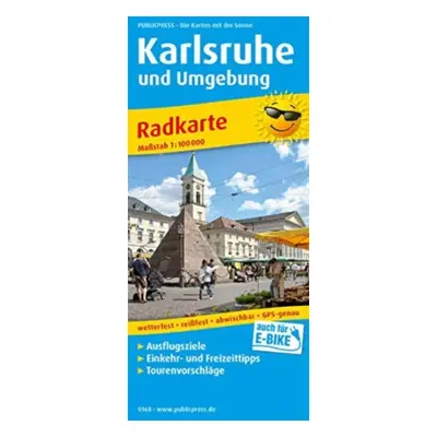 "Karlsruhe and surroundings, cycle map 1:100,000" - "" ("")(Sheet map, folded)