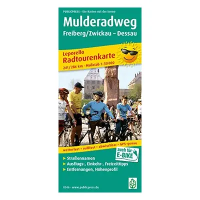 "Mulde cycle path, cycle tour map 1:50,000" - "" ("")(Sheet map, folded)