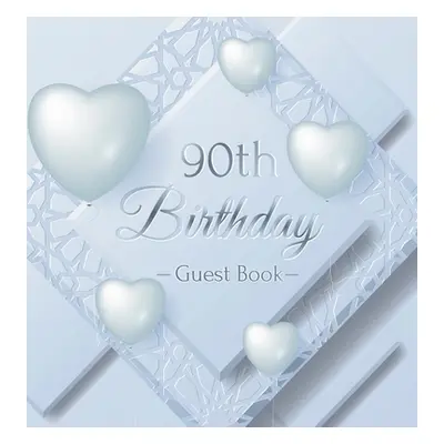 "90th Birthday Guest Book: Ice Sheet, Frozen Cover Theme, Best Wishes from Family and Friends to