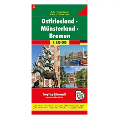 "Ostfriesland - Munsterland - Bremen" - "" ("")(Sheet map, folded)