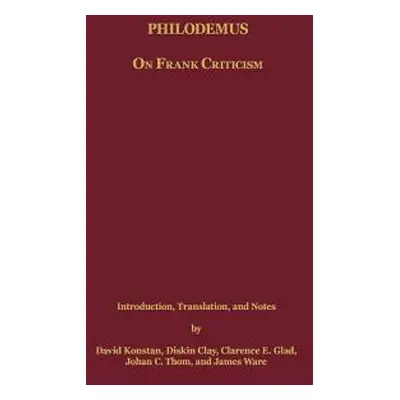 "Philodemus: On Frank Criticism" - "" ("Konstan David")(Paperback)