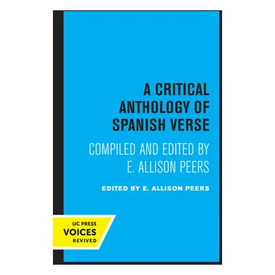 "A Critical Anthology of Spanish Verse" - "" ("Peers E. Allison")(Paperback)