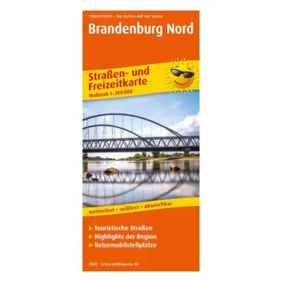 "Brandenburg North, road and leisure map 1:200,000" - "" ("")(Sheet map, folded)