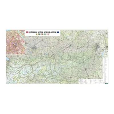 "Wall map marker board: Austria physically large format 1:300,000" - "" ("")(Sheet map, folded)