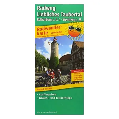 "Lovely Tauber Valley cycle path, cycle tour map 1:50,000" - "" ("")(Sheet map, folded)