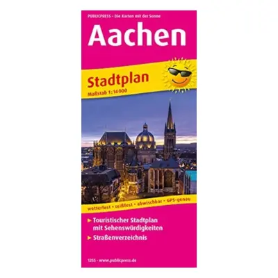 "Aachen, city map 1:14,000" - "" ("")(Sheet map, folded)