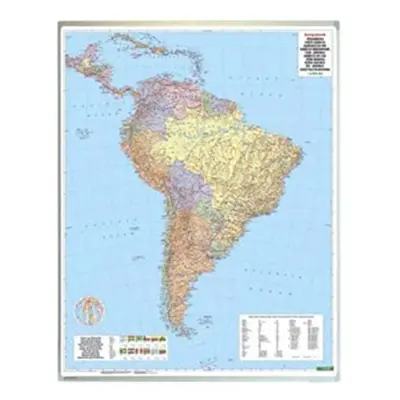 "Wall map marker board: South America political 1:8 mill." - "" ("")(Sheet map, folded)