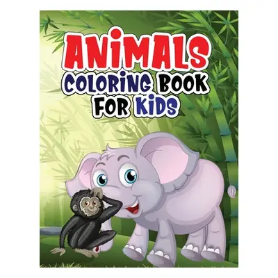 "Animals coloring book for kids: Coloring book with jungle and domestic animals made with profes