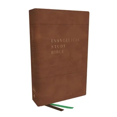 "Nkjv, Evangelical Study Bible, Leathersoft, Brown, Red Letter, Comfort Print: Christ-Centered. 