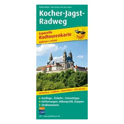 "Kocher-Jagst cycle path, cycle tour map 1:50,000" - "" ("")(Sheet map, folded)