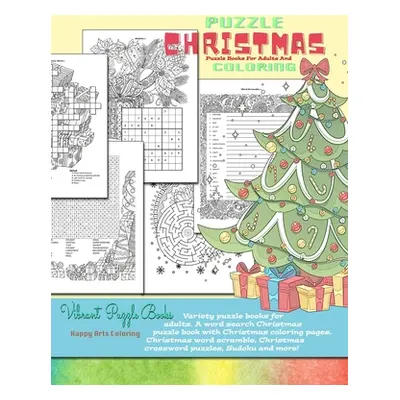 "CHRISTMAS puzzle books for adults and coloring. Variety puzzle books for adults. A word search 