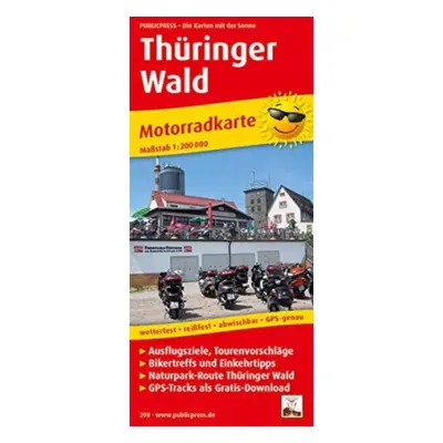 "Thuringian Forest, motorcycle map 1:200,000" - "" ("")(Sheet map, folded)