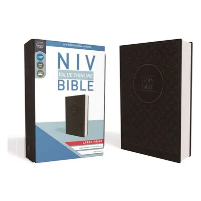 "NIV, Value Thinline Bible, Large Print, Imitation Leather, Gray/Black" - "" ("Zondervan")(Imita