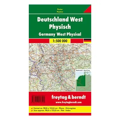 "Germany West Map Flat in a Tube 1:500 000" - "" ("")(Sheet map, folded)