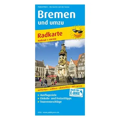 "Bremen and around, cycle map 1:100,000" - "" ("")(Sheet map, folded)