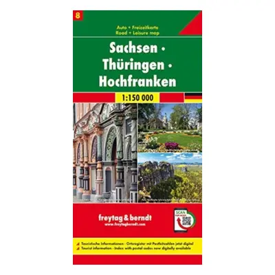 "Saxony - Thuringia - High Franconia" - "" ("")(Sheet map, folded)