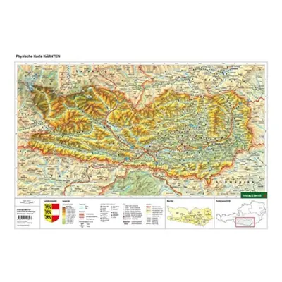 "Desk pad DUO, school map of Carinthia 1:350,000" - "" ("")(Sheet map, folded)