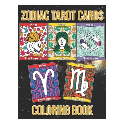 "Zodiac Tarot Cards: Astrology Horoscopes Spread Oracle Reading With Botanical Flowers and Geome