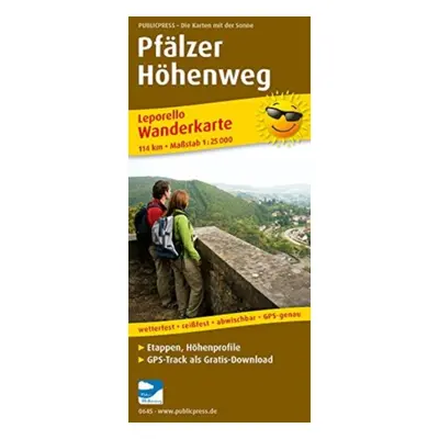 "Palatinate High Trail, hiking map 1:25,000" - "" ("")(Sheet map, folded)