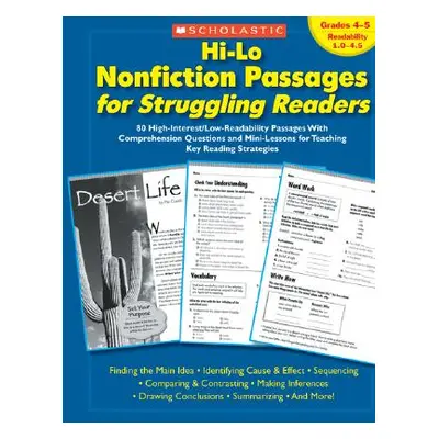 "Hi-Lo Nonfiction Passages for Struggling Readers: Grades 4-5: 80 High-Interest/Low-Readability 