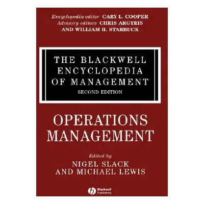 "The Blackwell Encyclopedia of Management, Operations Management" - "" ("Slack Nigel")(Pevná vaz