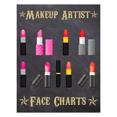 "Makeup Artist Face Charts: Makeup cards to paint the face directly on paper with real make-up -