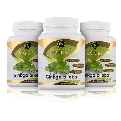 2+1 Golden Nature Ginkgo Biloba extrakt 50:1 60mg 300 cps. - Golden Nature