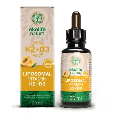 Ekolife natura Liposomal Vitamin K2 + D3 60ml (Lipozomální vitamín K2+ D3) - Ekolife Natura